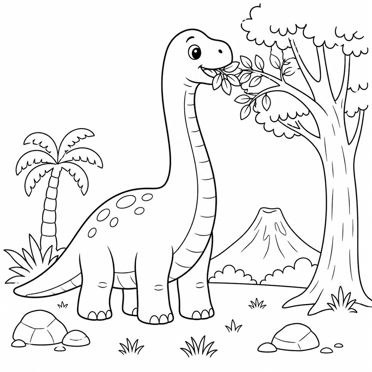 Gambar mewarna Brachiosaurus